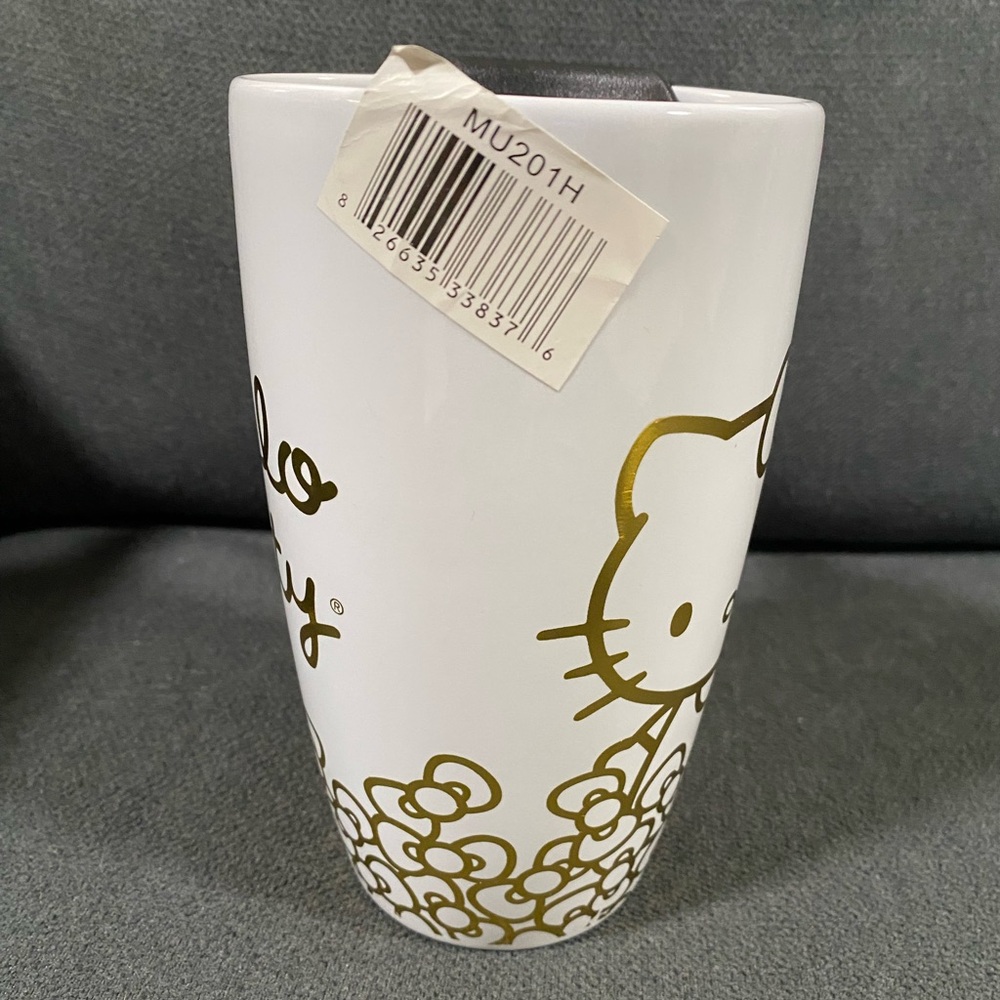New Hello Kitty 16oz Tall Ceramic Travel Mug - Picture 3 of 11